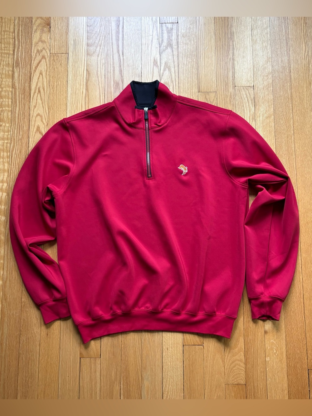 F & G Tech Fairway & Greene Men’s 1/4 Zip Performance Pullover Large Red Solid